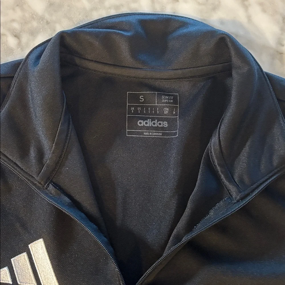 Adidas Black Soccer Tiro Training Top with Quarter Zip